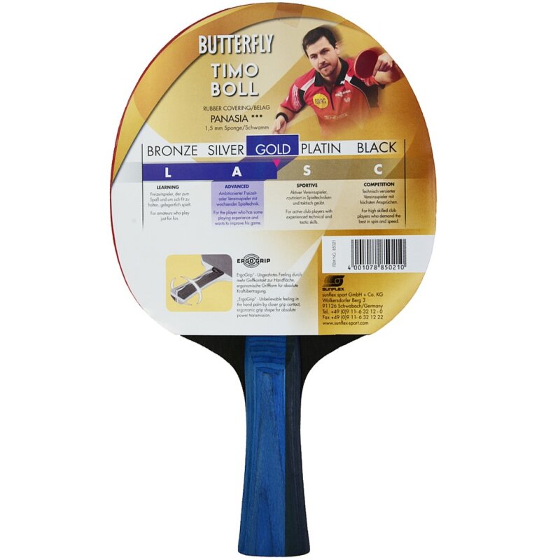 Butterfly Timo Boll Gold Renkli Unisex Ping Pong Raketi - Butterfly (1)