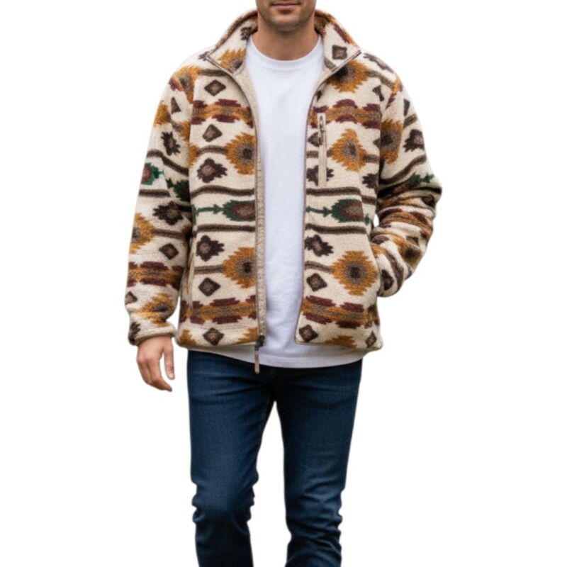 Cazador CAZ 53920 Dik Yaka Bej Erkek Sweatshirt - Cazador