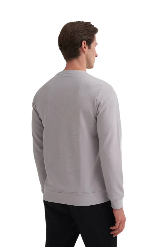 Cazador CAZ Bisiklet Yaka Gri Erkek Sweatshirt - 3