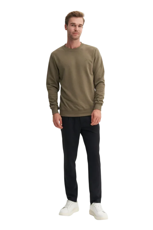 Cazador CAZ Bisiklet Yaka Haki Erkek Sweatshirt - 3