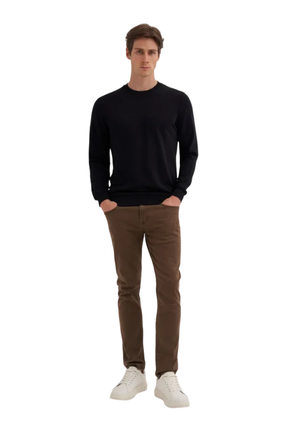 Cazador CAZ Bisiklet Yaka Siyah Erkek Sweatshirt - 4