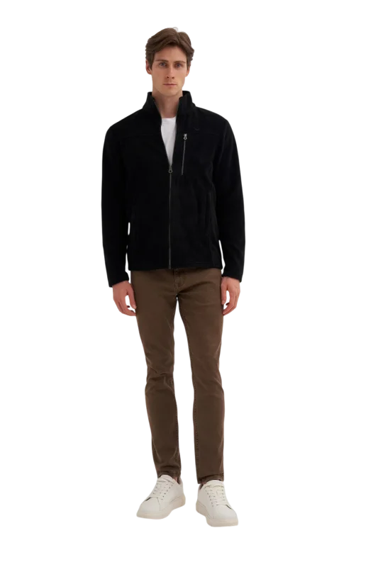 Cazador CAZ Dik Yaka Siyah Erkek Sweatshirt - 3