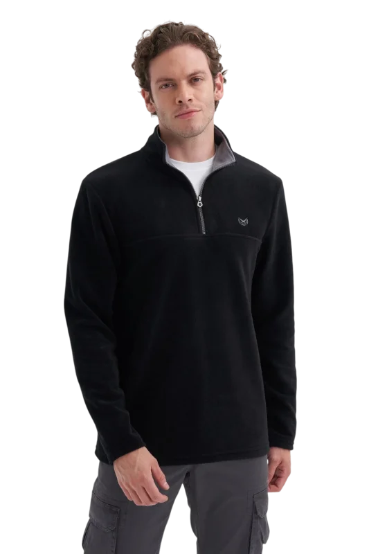 Cazador CAZ Yarım Fermuarlı Siyah Erkek Sweatshirt 