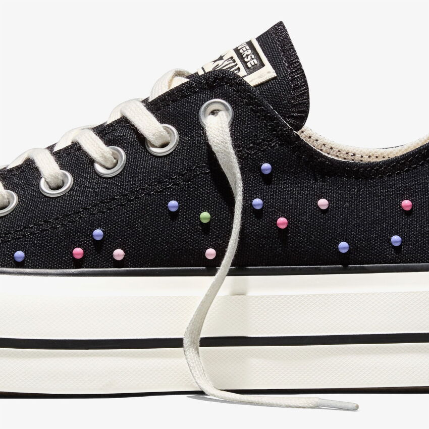 Converse Chuck Taylor All Star Lift Platform Mini Studs Siyah Kadın Sneaker Ayakkabı - 7