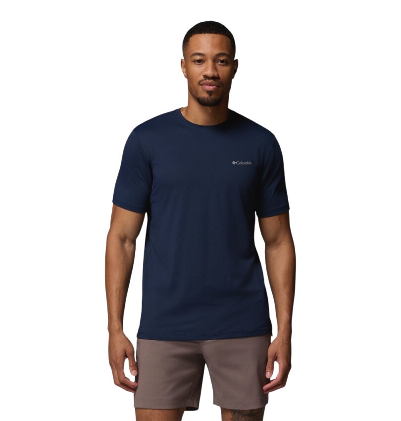 Columbia AO1671 Tech Trail Utility SS Crew Lacivert Erkek Tshirt - 1