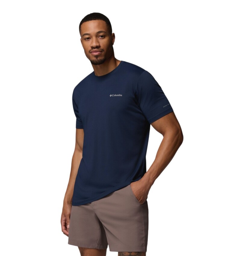 Columbia AO1671 Tech Trail Utility SS Crew Lacivert Erkek Tshirt - 2