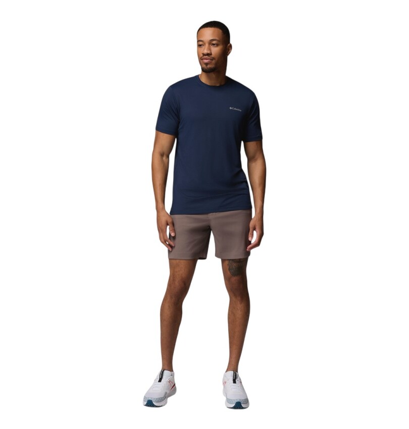 Columbia AO1671 Tech Trail Utility SS Crew Lacivert Erkek Tshirt - 5