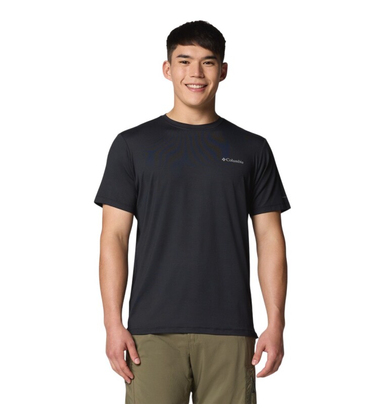 Columbia AO1671 Tech Trail Utility SS Crew Siyah Erkek Tshirt - Columbia