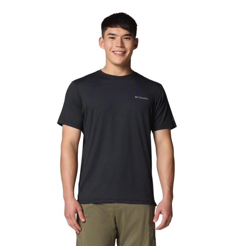 Columbia AO1671 Tech Trail Utility SS Crew Siyah Erkek Tshirt - 1