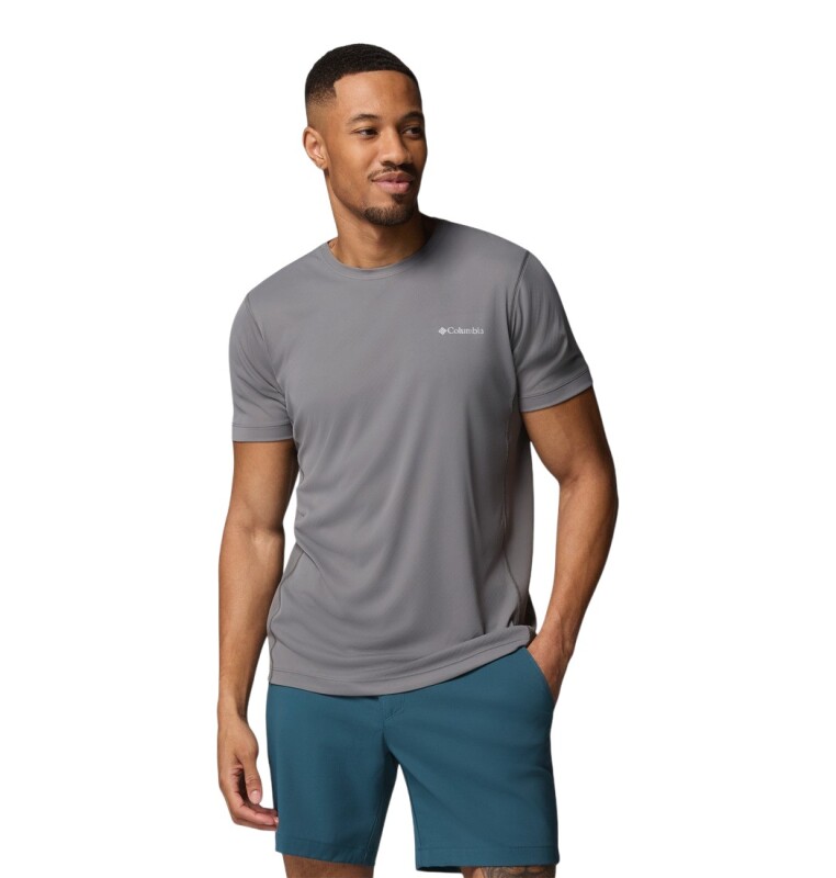 Columbia AO2717 Zero Rules Light SS Crew Antrasit Erkek Tshirt - Columbia
