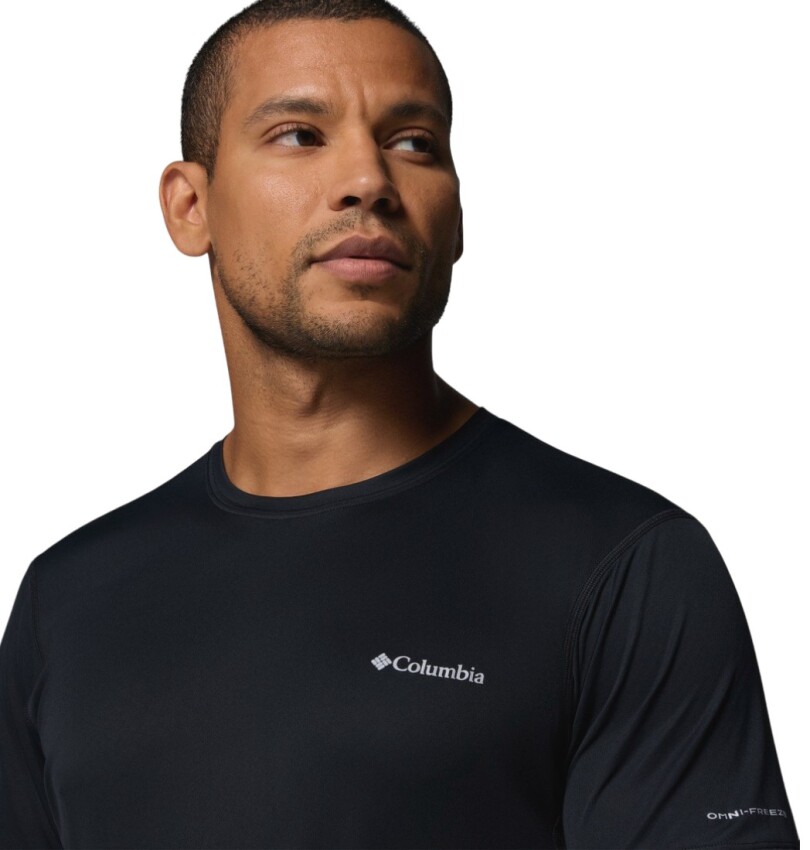 Columbia AO2717 Zero Rules Light SS Crew Siyah Erkek Tshirt - 4