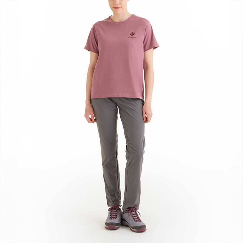 Columbia CS0316 CSC W Stacked Mini Gem Logo Kadın Tshirt - 5