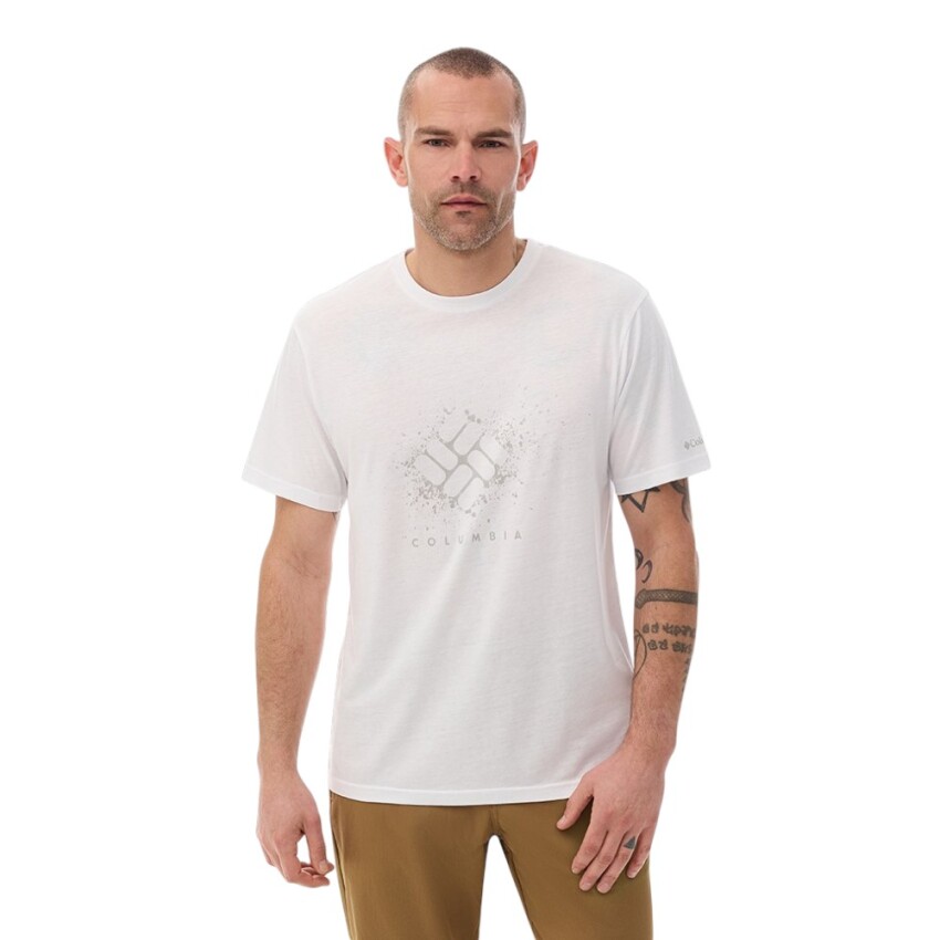 Columbia CS0480 CSC M Splatter Gem SS Tee Beyaz Erkek Tshirt - 1