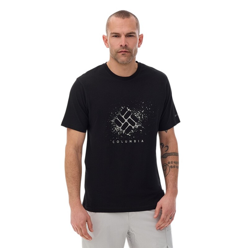 Columbia CS0480 CSC M Splatter Gem SS Tee Siyah Erkek Tshirt - Columbia