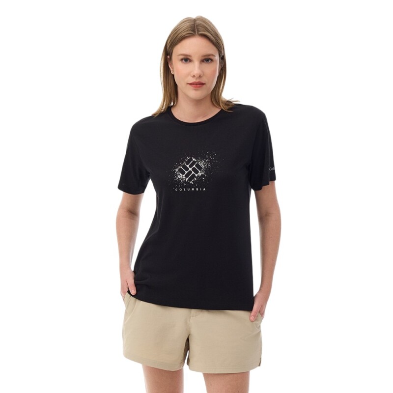 Columbia CS0490 CSC W Splattered SS Tee Siyah Kadın Tshirt - Columbia