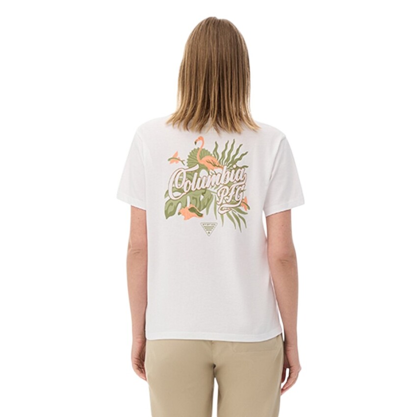 Columbia CS0513 CSC W PFG Inagua Script SS Beyaz Kadın Tshirt - 3