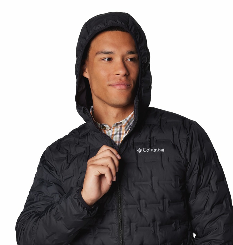 Columbia Delta Ridge II Down Hooded Siyah Erkek Mont - 4