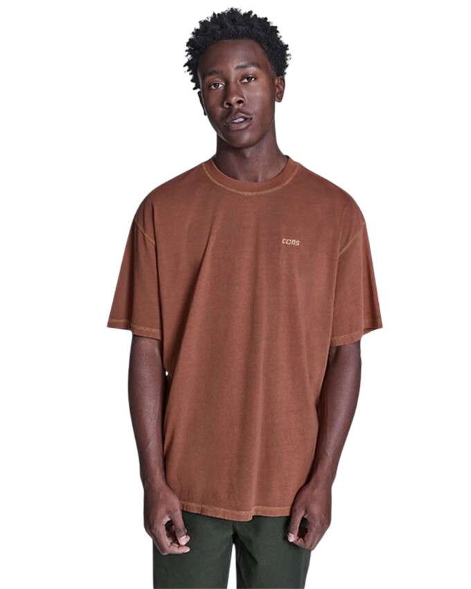 Converse Cons SS Tee Kahverengi Erkek Tshirt - 1