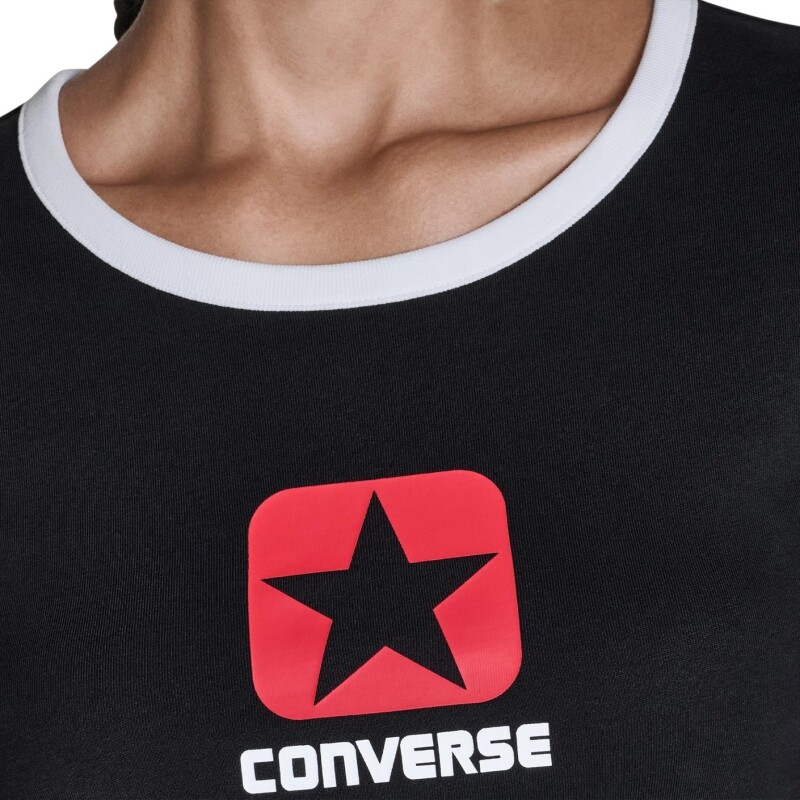 Converse Box Star Ringer Tee Siyah Kadın Tshirt - 6