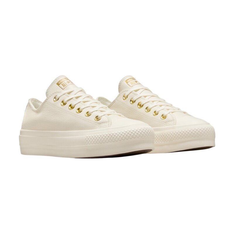 Converse Chuck Taylor All Star Lift Platform Golden Hits Bej Kadın Sneaker Ayakkabı - 3