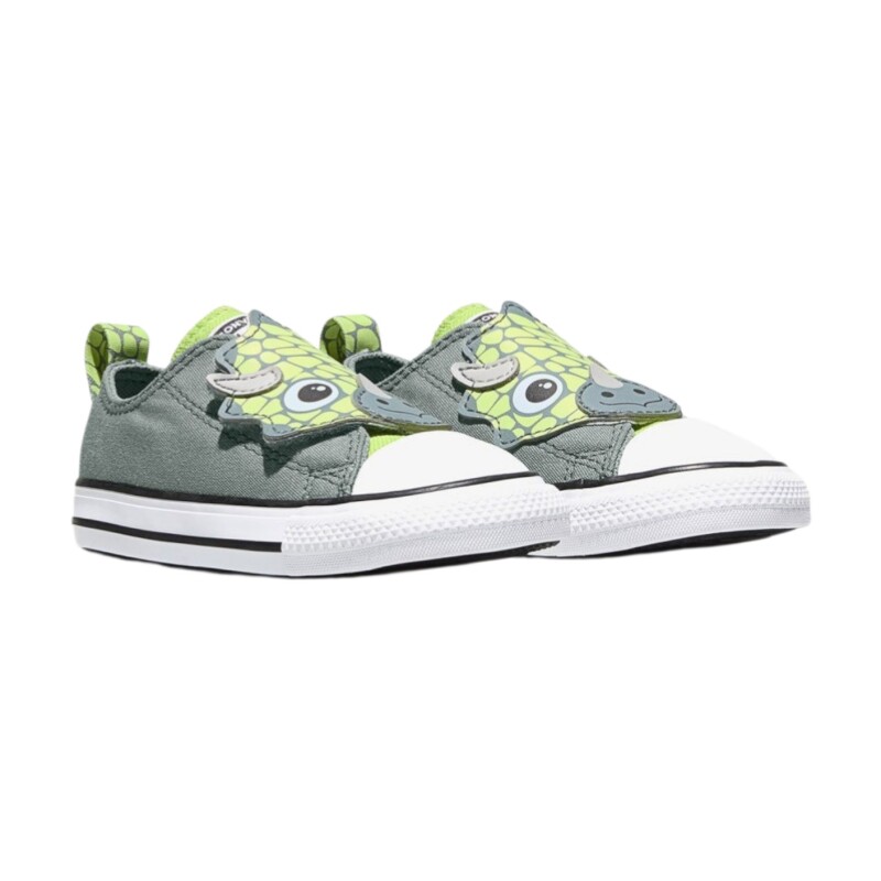 Converse Chuck Taylor All Star One Strap Dinos Easy-On Yeşil Çocuk Günlük Ayakkabı - 3