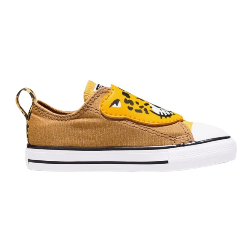Converse Chuck Taylor All star One Strap Leopards Easy-On Sarı Çocuk Günlük Ayakkabı - 1