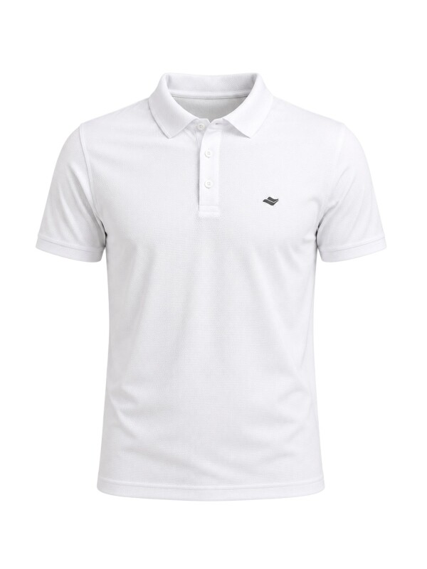 Crosstime Battal Waffle Beyaz Erkek Polo Tshirt - Crosstime