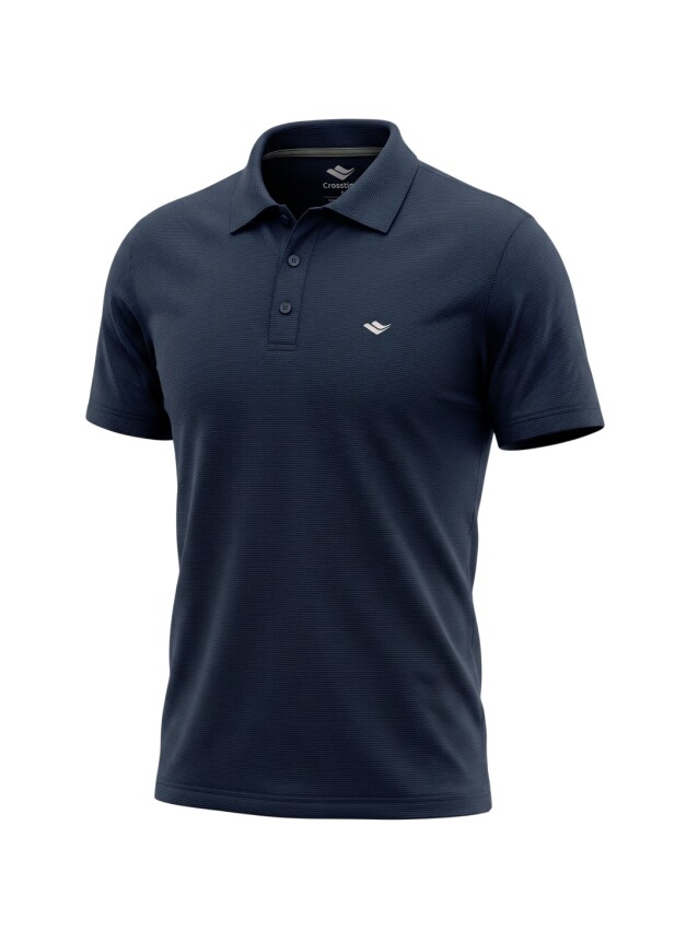 Crosstime Battal Waffle Lacivert Erkek Polo Tshirt - 1
