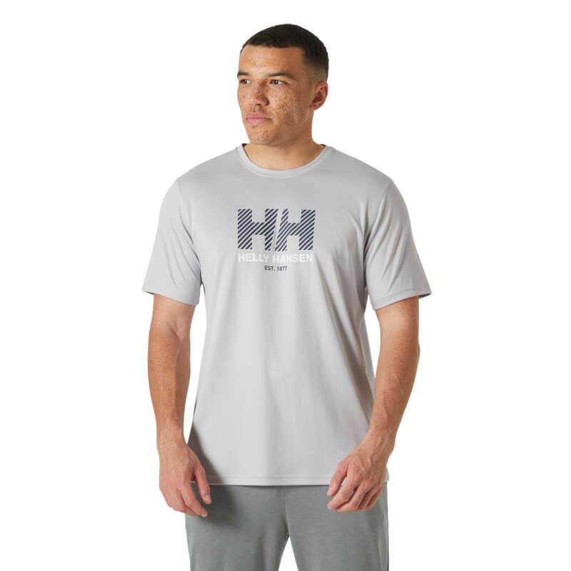 Helly Hansen HH Tech Graphic 2.0 Gri Erkek Tshirt - Helly Hansen