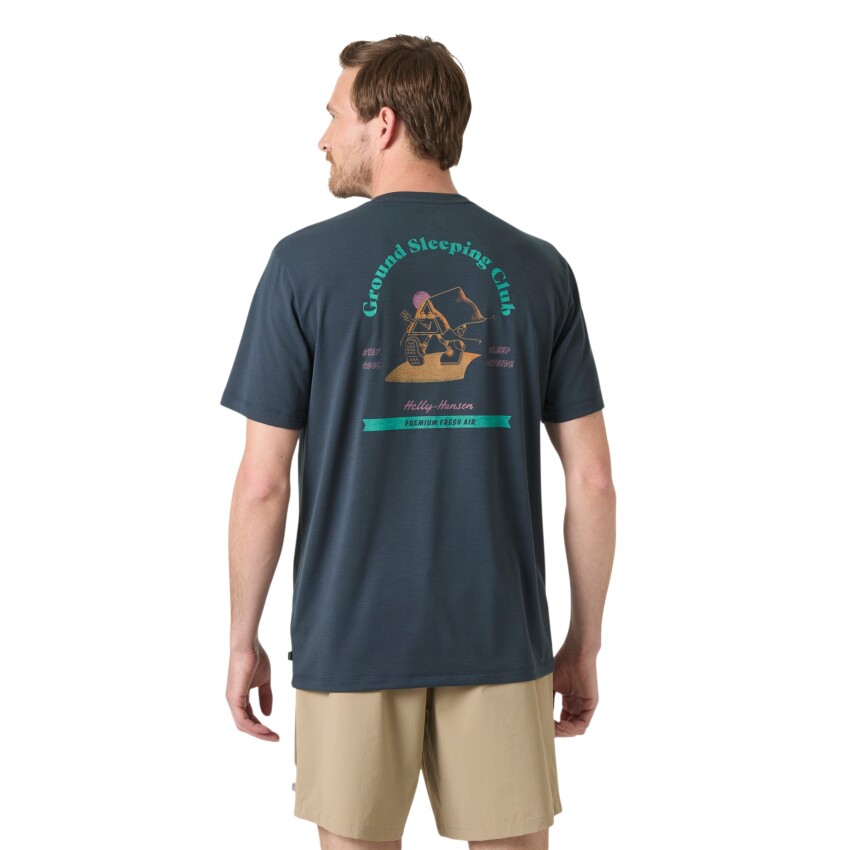 Helly Hansen Skog Recycled Graphic Yeşil Erkek Tshirt - 2