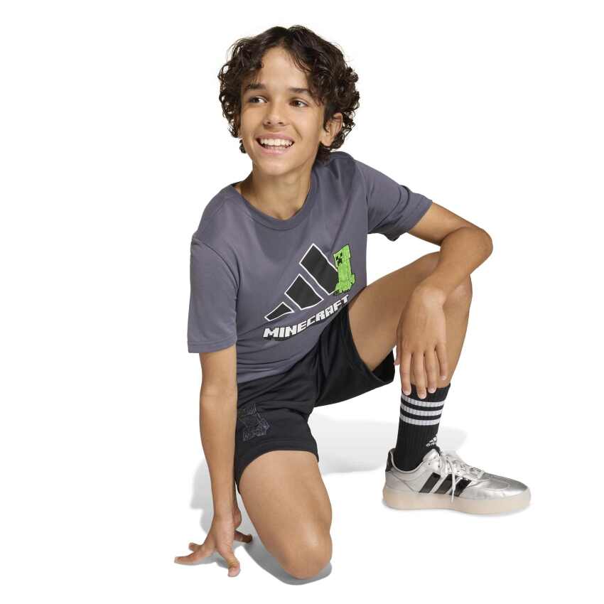 Adidas Minecraft Training Antrasit Çocuk Tshirt - 5