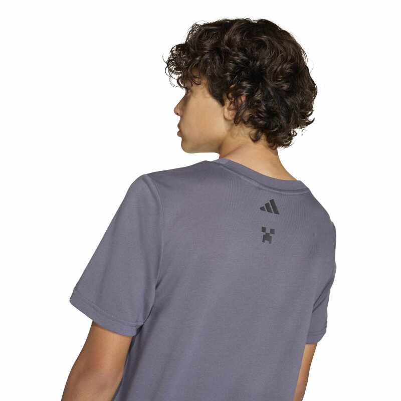 Adidas Minecraft Training Antrasit Çocuk Tshirt - 6