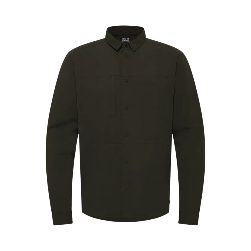 Jack Wolfskin Sierra Canyon Ls M Haki Erkek Gömlek - 5