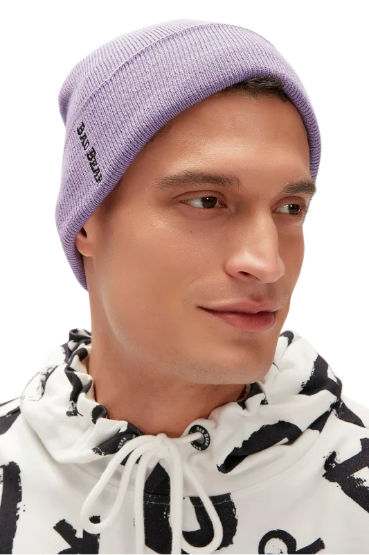 Bad Bear Label Beanie Mor Erkek Bere - 1