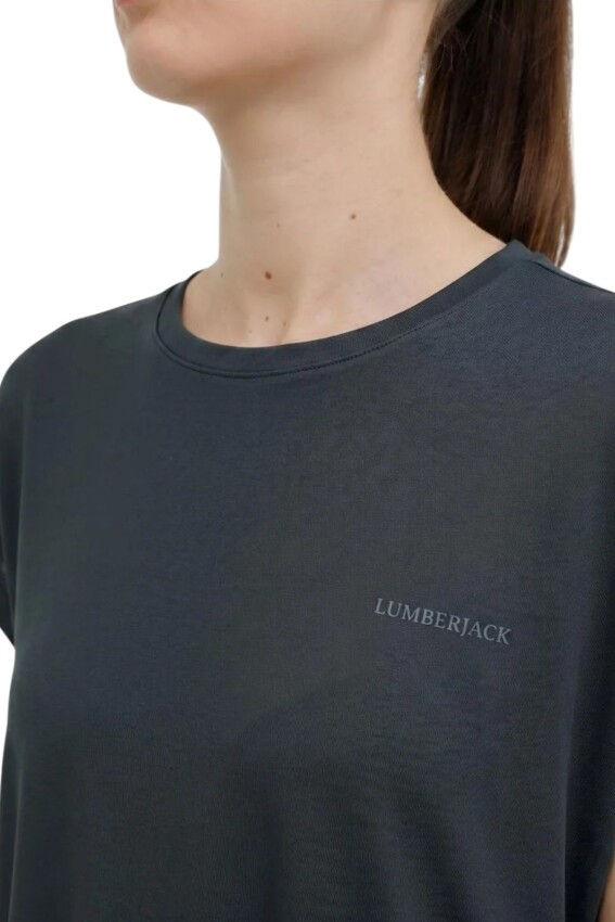 Lumberjack 6M WB 11Amber-T 6FX Siyah Kadın Tshirt - 5