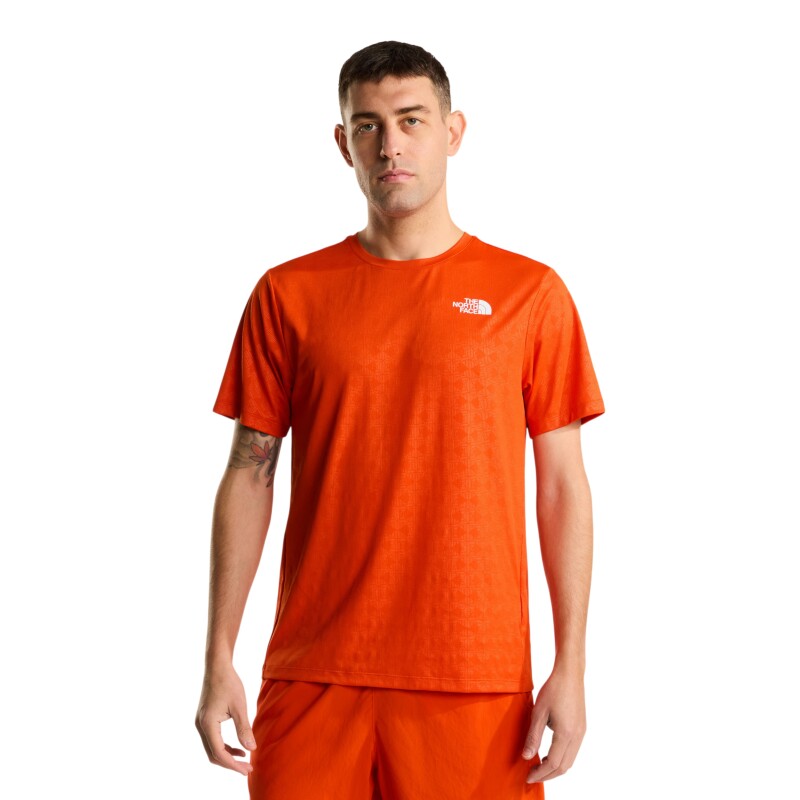 The North Face M 24/7 Pentadome Embossed Reg SS Tee Kırmızı Erkek Tshirt - The North Face