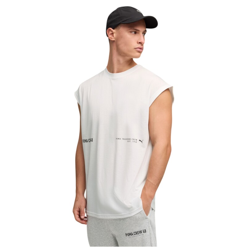 Puma Graphic Cutoff Tank Beyaz Erkek Atlet - Puma