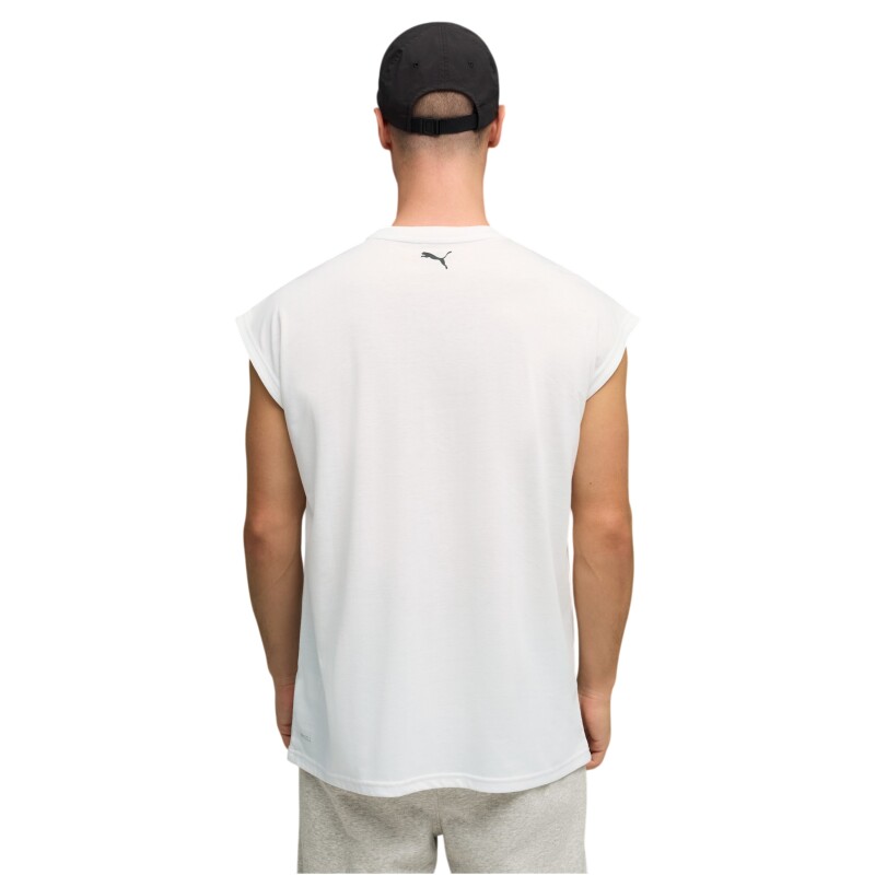 Puma Graphic Cutoff Tank Beyaz Erkek Atlet - Puma (1)