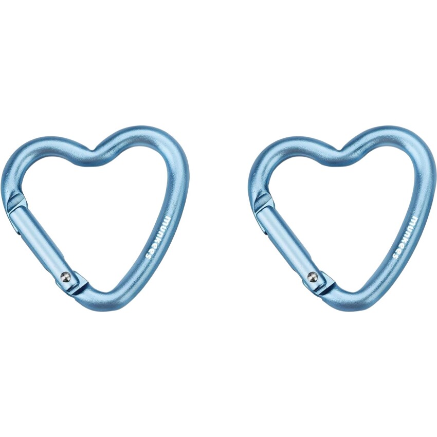 Munkees Mini Heart Carabiner 2 pcs - blue - 38 cm Renkli Unisex Anahtarlık - 1