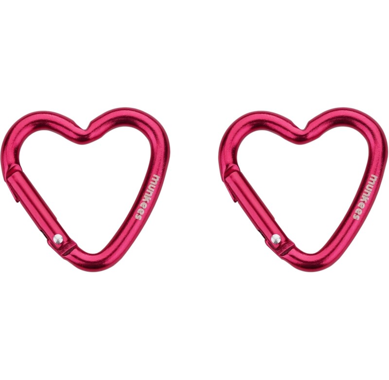 Munkees Mini Heart Carabiner 2 pcs - red - 38 cm Renkli Unisex Anahtarlık - Munkees