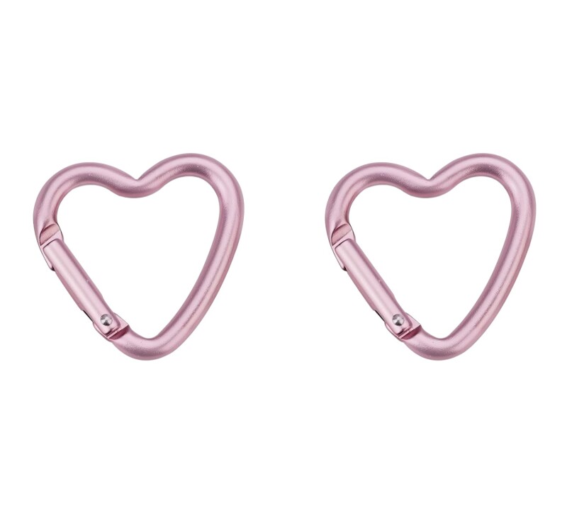 Munkees Mini Heart Carabiner 2 pcs - rosa - 38 cm Renkli Unisex Anahtarlık - Munkees (1)