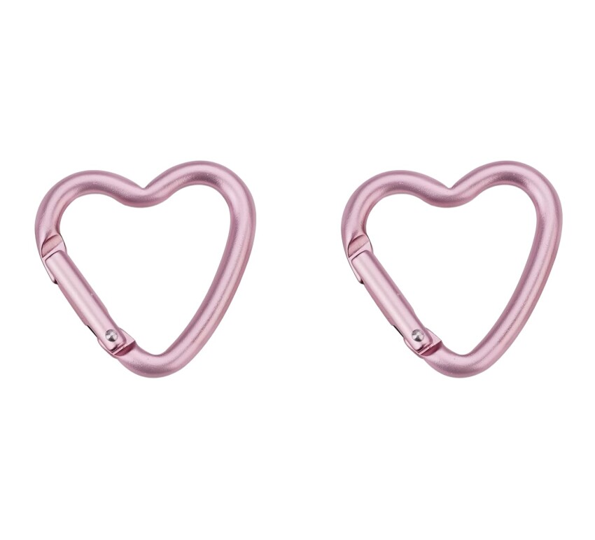 Munkees Mini Heart Carabiner 2 pcs - rosa - 38 cm Renkli Unisex Anahtarlık - 2