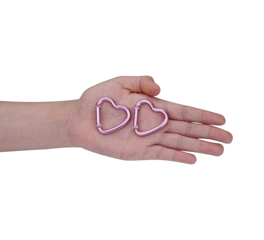 Munkees Mini Heart Carabiner 2 pcs - rosa - 38 cm Renkli Unisex Anahtarlık - 3