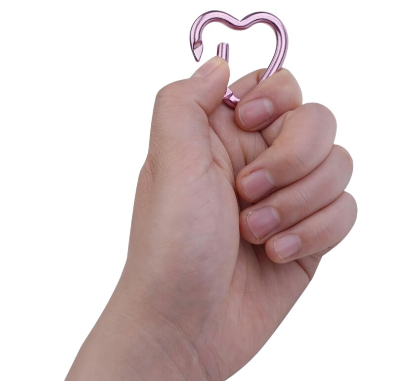 Munkees Mini Heart Carabiner 2 pcs - rosa - 38 cm Renkli Unisex Anahtarlık - 4
