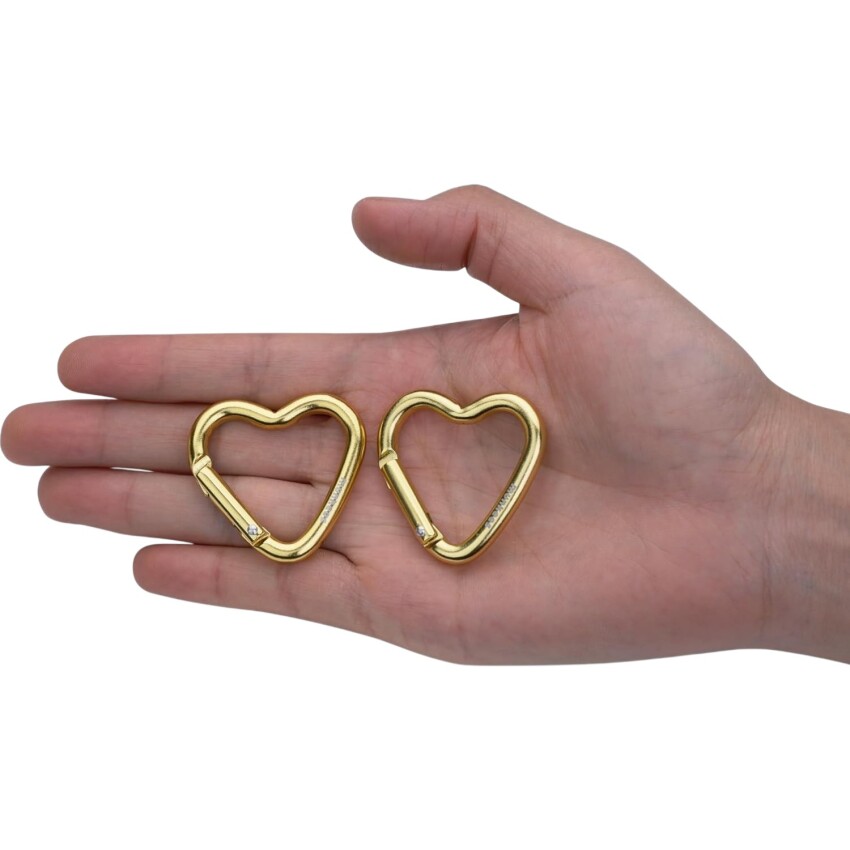 Munkees Mini Heart Carabiner 2 pcs - yellow - 38 cm Renkli Unisex Anahtarlık - 3