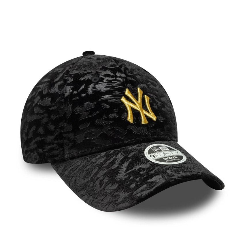 New Era Leo Velour 9Forty Neyvan Tek Ebat Siyah Kadın Şapka - 3