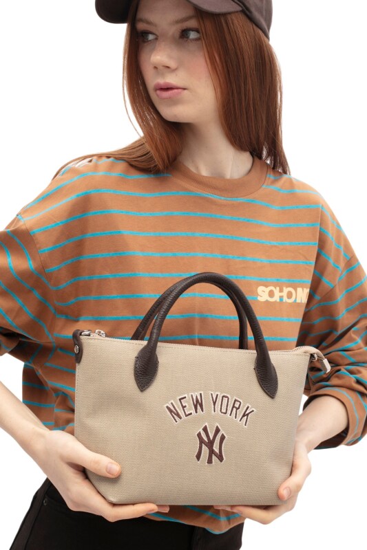 New York Yankees Bej Kadın El Çantası - New York Yankees (1)