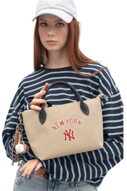 New York Yankees Bej Kadın El Çantası - New York Yankees