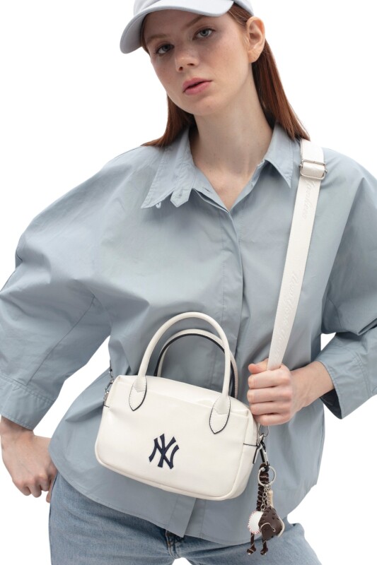 New York Yankees Beyaz Kadın El Çantası - New York Yankees