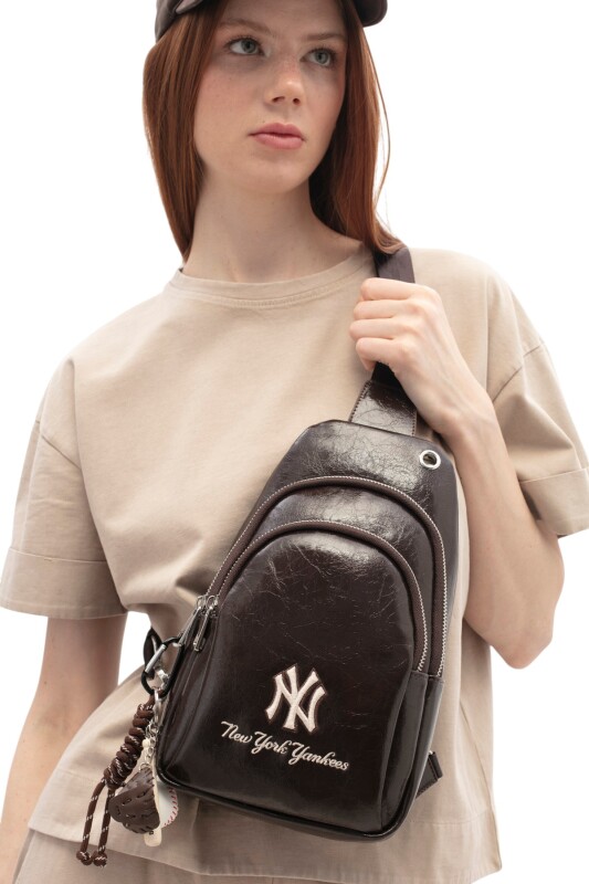 New York Yankees Kahverengi Kadın Omuz Çantası - New York Yankees (1)